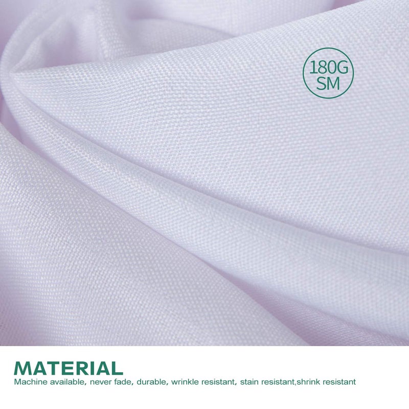 Surmente 2 Pack White Table Skirt, 14ft Polyester Tablecloth for Weddings, Banquets, or Restaurants - Image 3